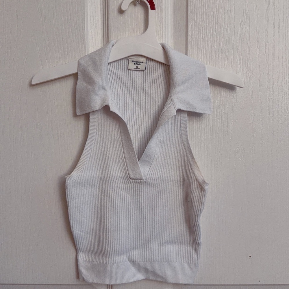 Abercrombie & Fitch White Tank Top
